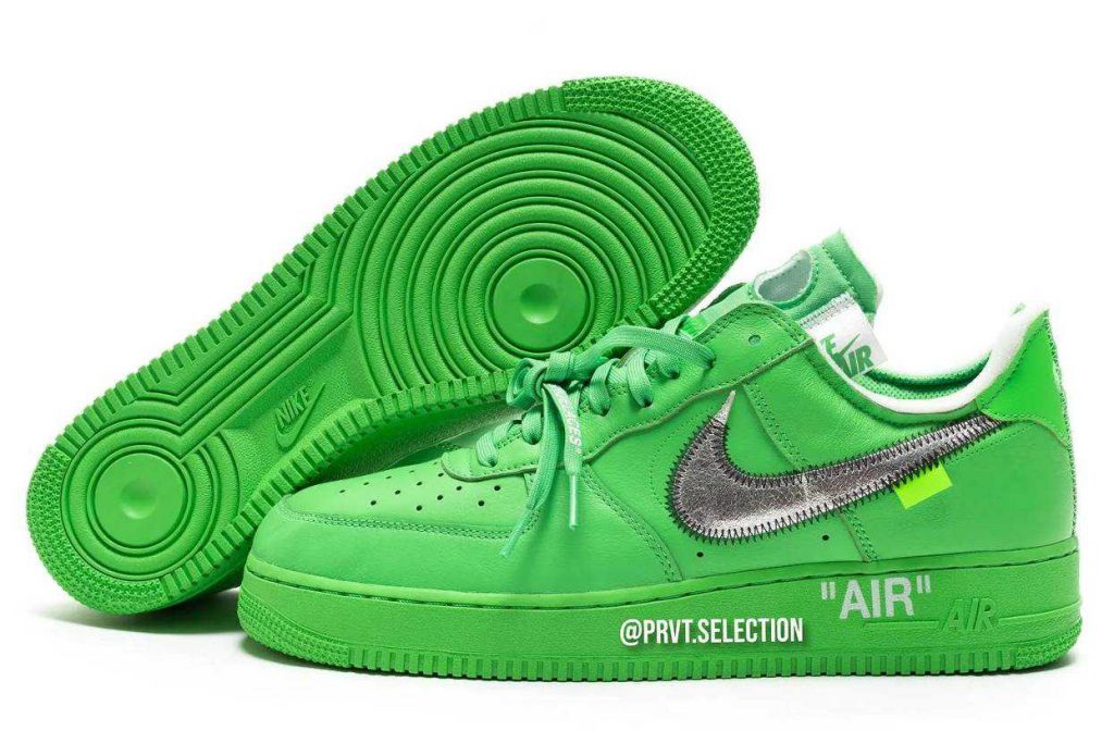 nike air force 1 off white neon green