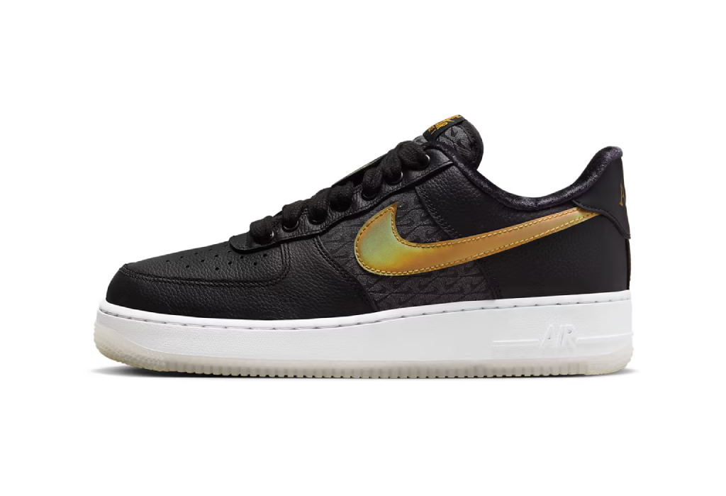 Air force ones gold on sale swoosh