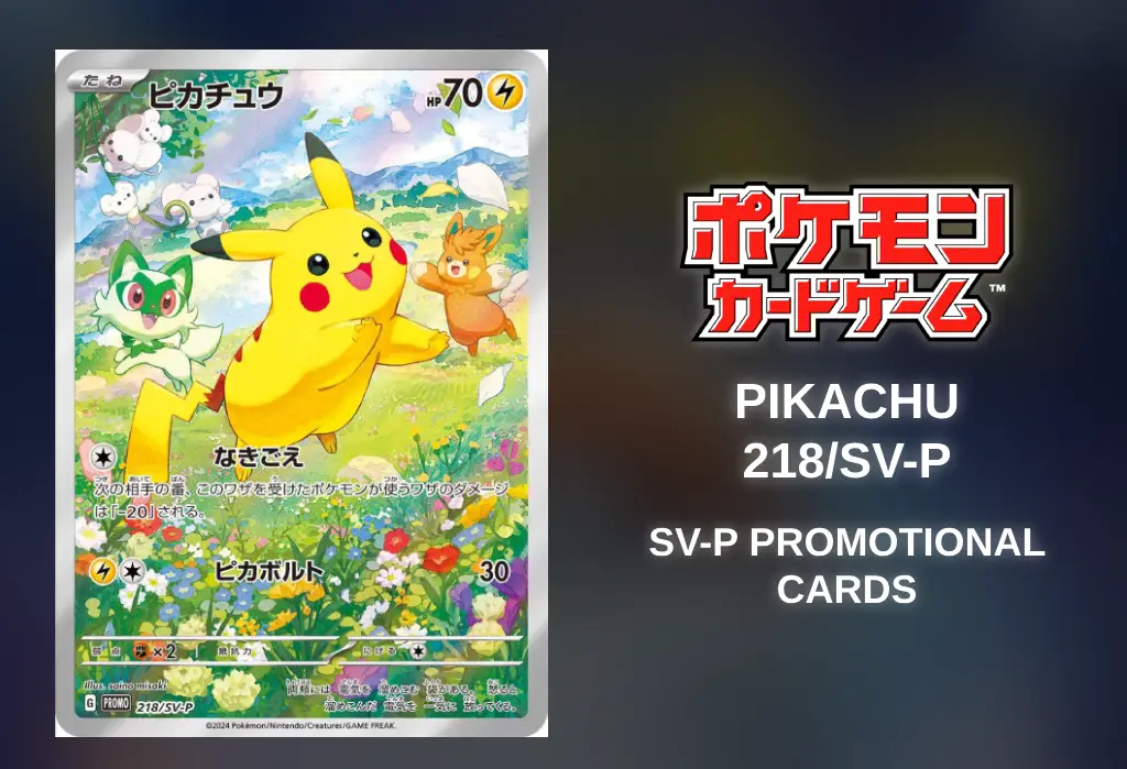 Pikachu 218/SV-P Promo Card - Japanese Summer 2024 NorCon Holofoil - Near Mint