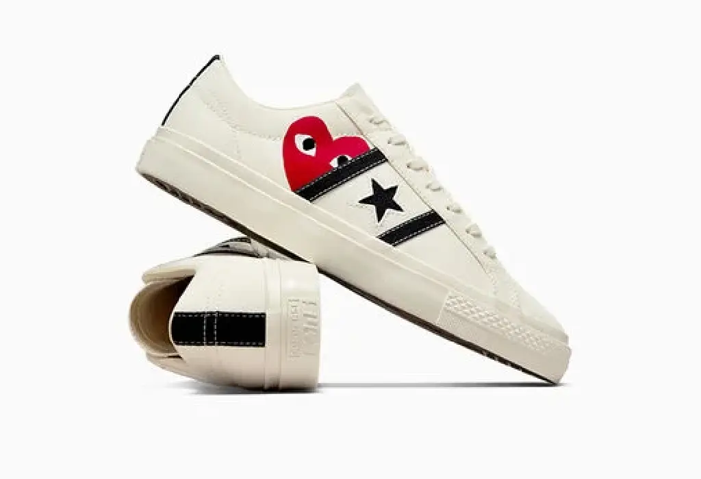 値下げ対応！PLAY COMME des GARÇONS CDG PLAY X CONVERSE STEEL GREY LOW TOP SNEAKERS – The Modern