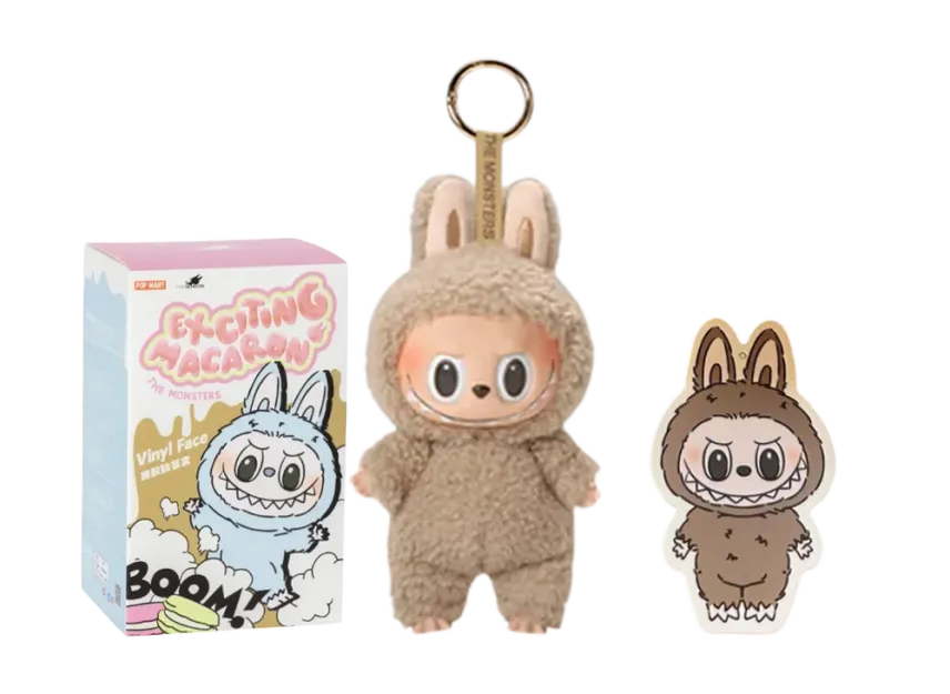 POP MART THE MONSTERS (LABUBU) Exciting Macaron Plush Series TOFFEE