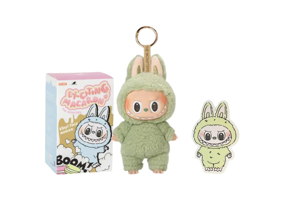 POP MART THE MONSTERS (LABUBU) Exciting Macaron Plush Series GREEN GRAPE