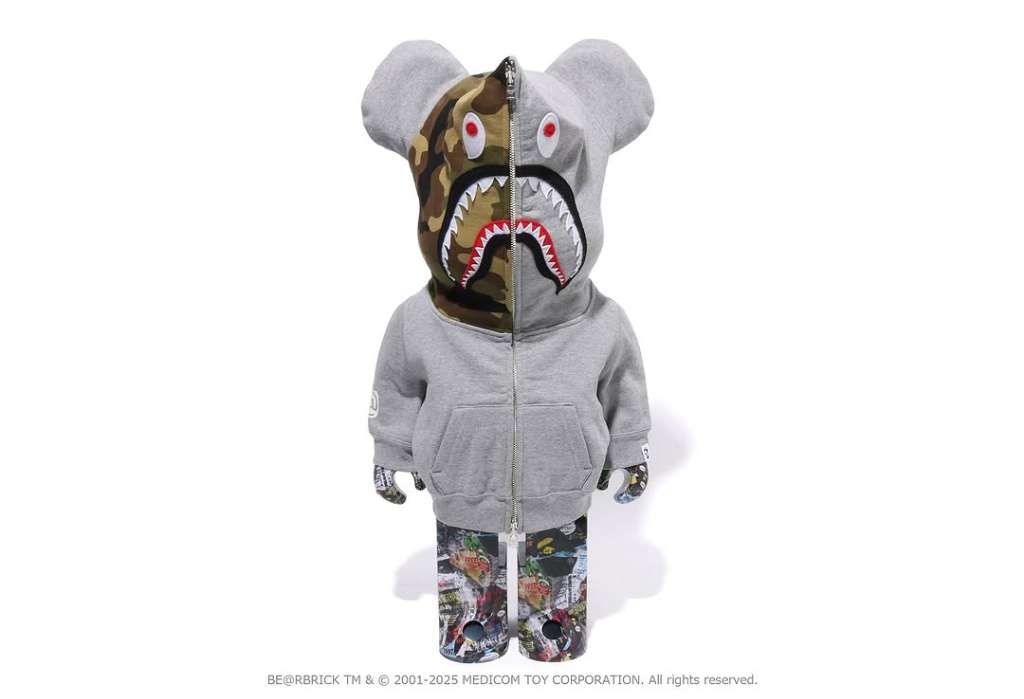 BE@RBRICK 超合金 MEDICOM TOY CAMO SHARK MEDICOM TOY: BE@RBRICK - Bape Camo Shark 400% – TOY TOKYO
