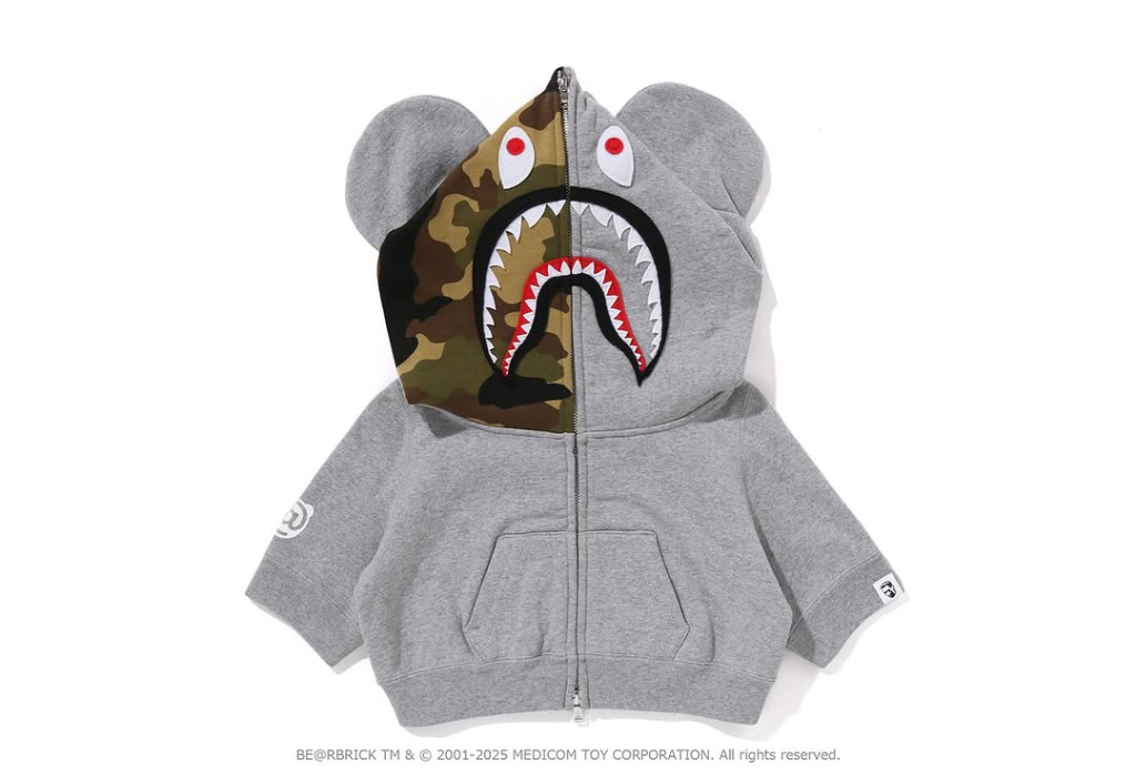 MEDICOM TOY - BE@RBRICK LEGACY CAMO SHARK GRAY 1000％ Medicom Toy Be@rbrick Bape(R) Legacy Camo Shark Gray 1000