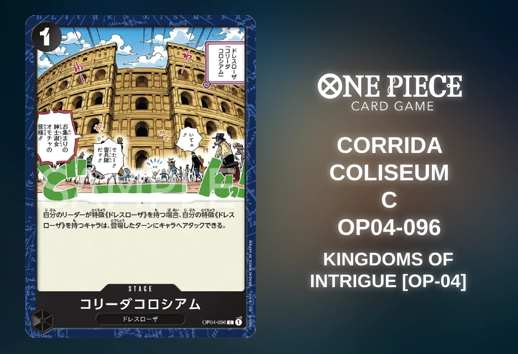 [ONE PIECE Card Game] Corrida Coliseum (Kingdoms of Intrigue [OP-04] OP04-096) [Release Date/Price/Where To Buy]