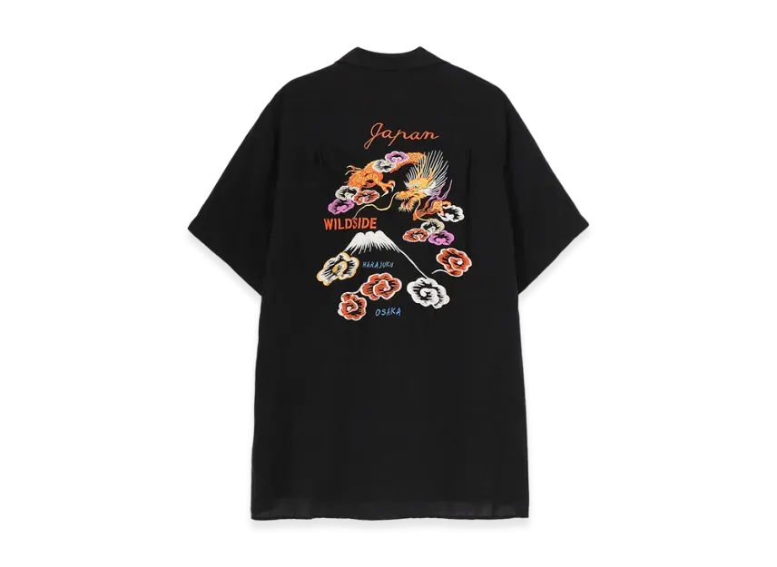 WILDSIDE YOHJI YAMAMOTO Embroidery Short Sleeve Shirt (Japan) 