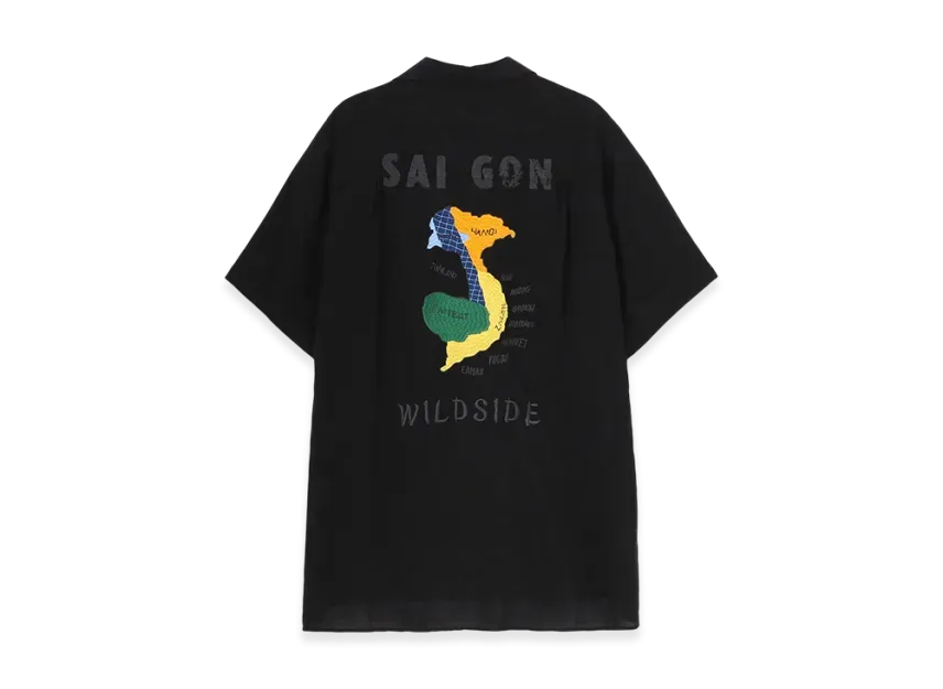 WILDSIDE YOHJI YAMAMOTO Embroidery Short Sleeve Shirt (Vietnam) 