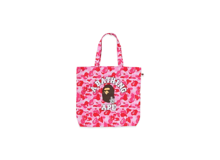 A BATHING APE Bape Camo Go Ape Pointer College Tote Bag 
