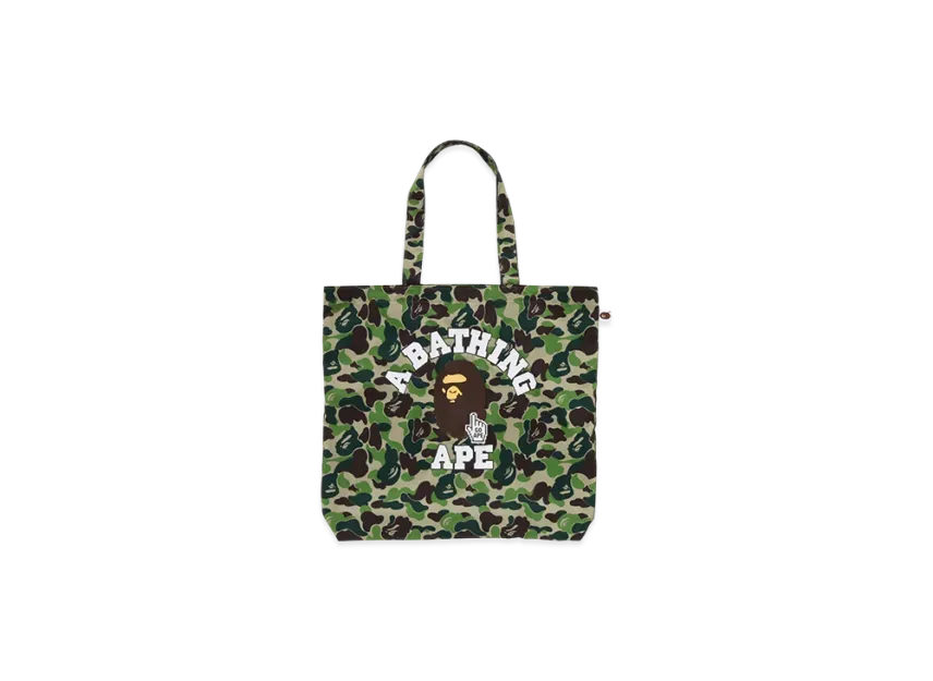 A BATHING APE Bape Camo Go Ape Pointer College Tote Bag 