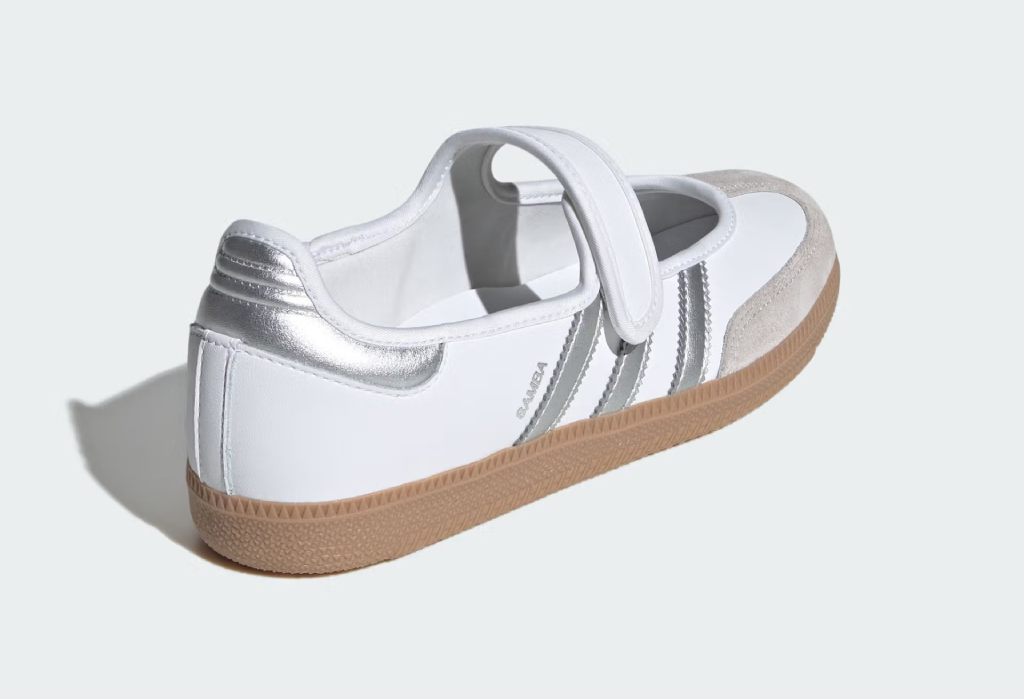 adidas Samba Jane White Silver Metallic