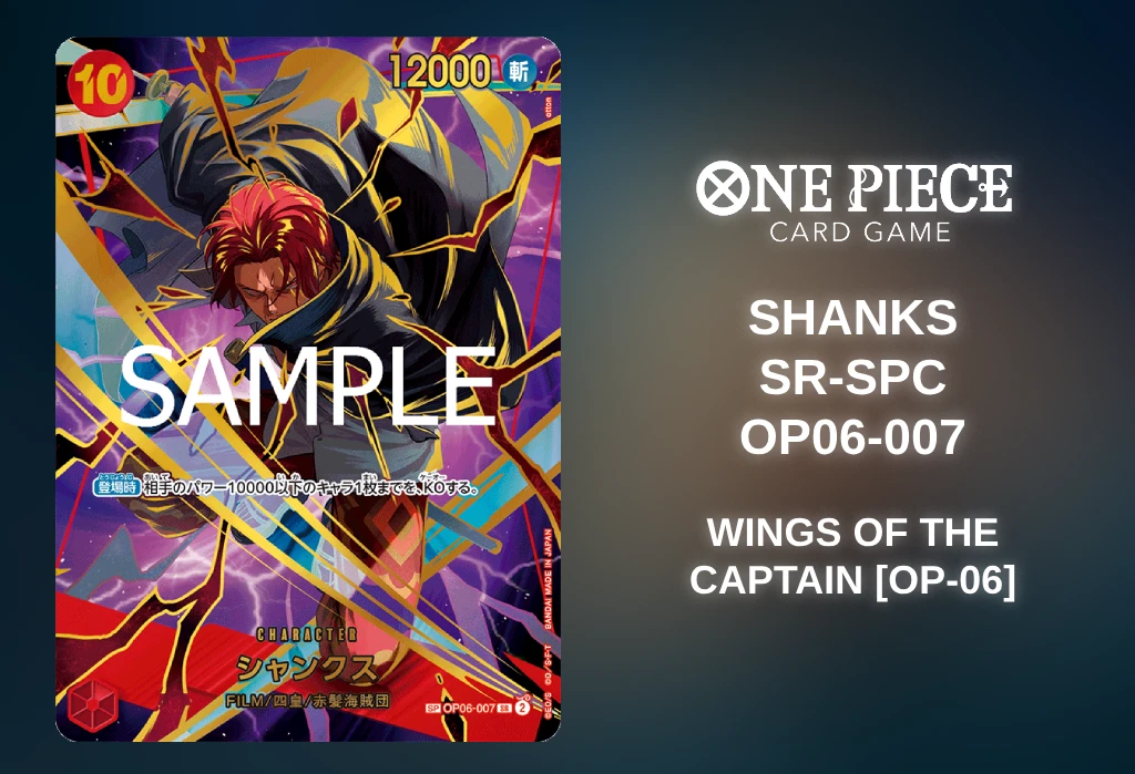 [ONE PIECE Card Game] Shanks (Wings of the Captain [OP-06] OP06-007) [Release Date/Price/Where To Buy]