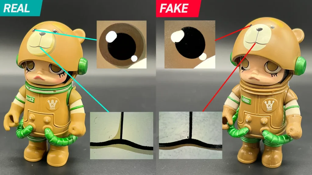 Real vs. Fake: POP MART MEGA SPACE MOLLY 100% Series 3
