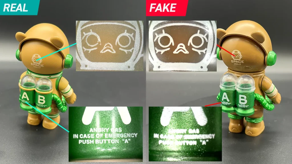 Real vs. Fake: POP MART MEGA SPACE MOLLY 100% Series 3