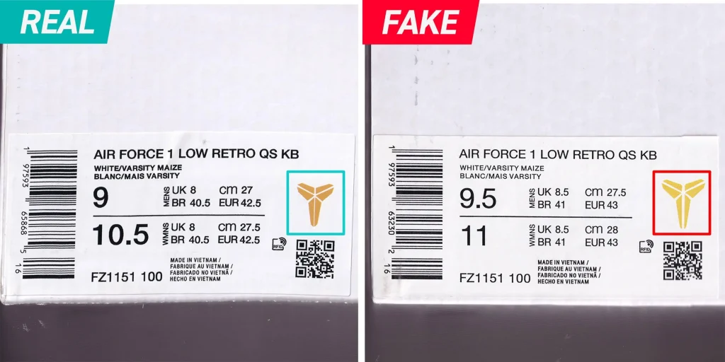 Real vs. Fake: Nike Air Force 1