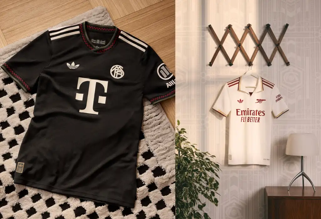 New adidas Third Kits for Arsenal and FC Bayern Highlight Vintage Flair and Club Heritage