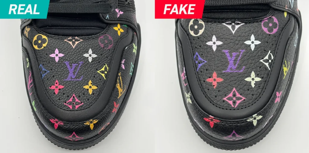 Louis Vuitton Takashi Murakami Trainer Sneaker Black Real vs Fake