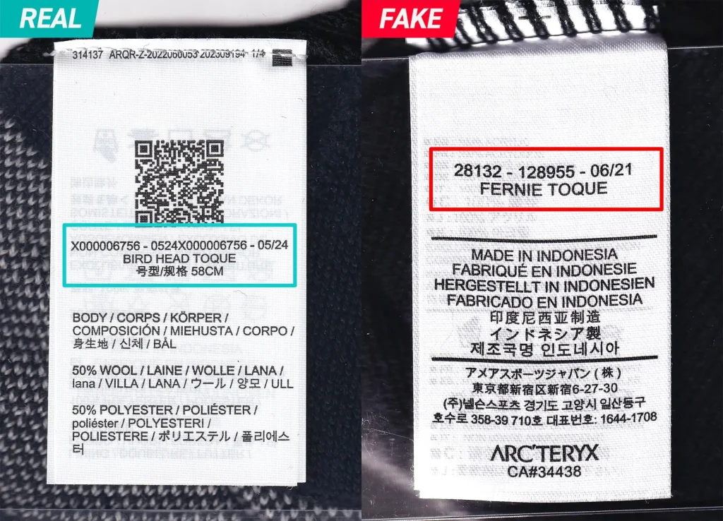 ARC'TERYX Bird Head Toque Orca Beanie Real vs Fake