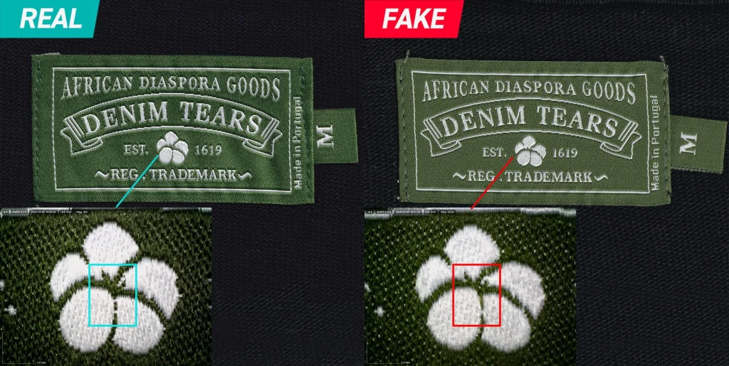 Denim Tears Long Sleeve Cotton Wreath Tee Real vs Fake