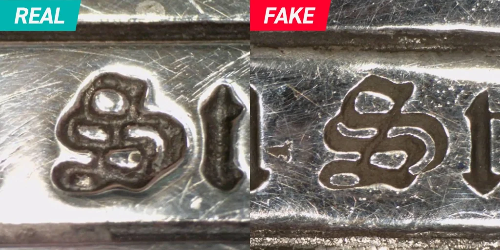 Chrome Hearts CH Cross Pendant Small Plain Bail Silver Real vs Fake