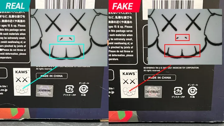 KAWS TENSION 100% & 400% BE@RBRICK Real vs Fake