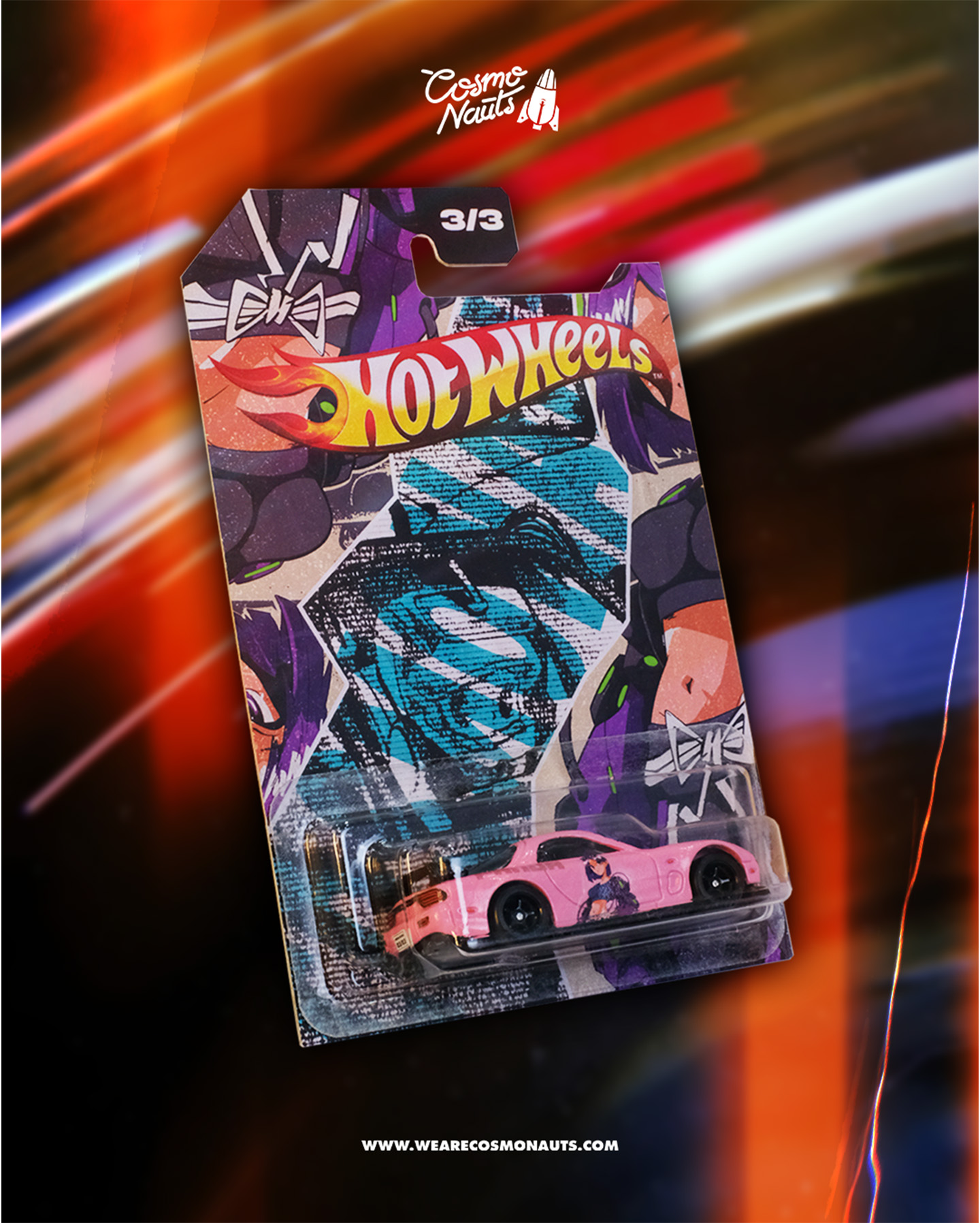 PandaShuen x Cosmonauts limited edition streetwear tee featuring custom car artwork and original character design