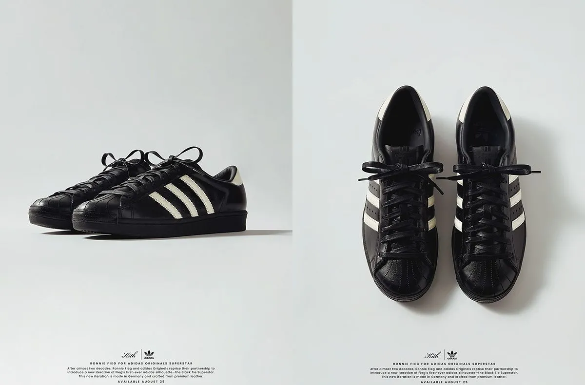 KITH Ronnie Fieg × adidas Originals Superstar Vintage Made in Germany “Black Tie” [Release Date/Price/Where To Buy]
