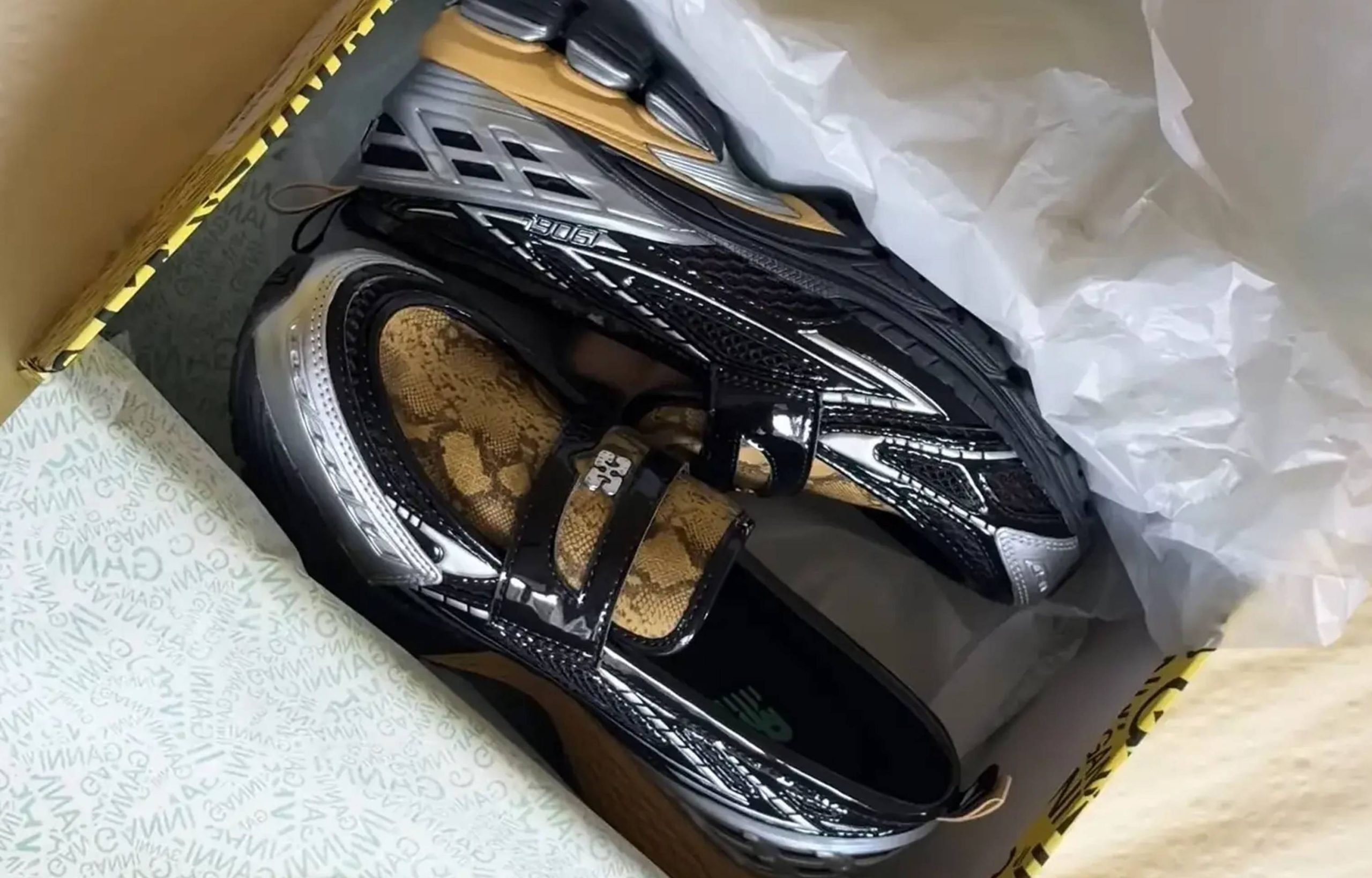 GANNI x New Balance 1906L “Black/Yellow/Snakeskin” [Release Date/Price/Where To Buy]