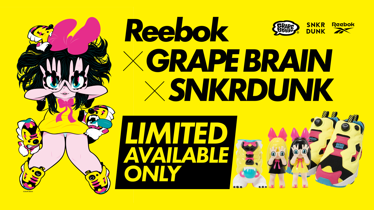 [EXCLUSIVE] Weird, Wild, and Rare: The Reebok x GRAPE BRAIN x SNKRDUNK Collaboration Drops Globally