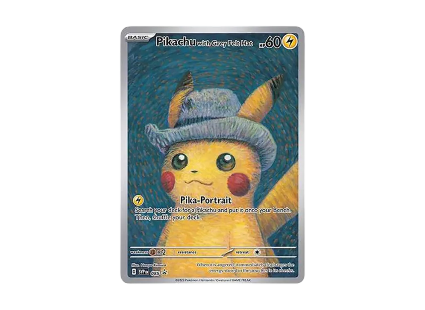 Pikachu with Grey Felt Hat: PROMO [SVP EN 085](SVP EN Promotional cards “Van gogh exhibition” )[English Ver.]
