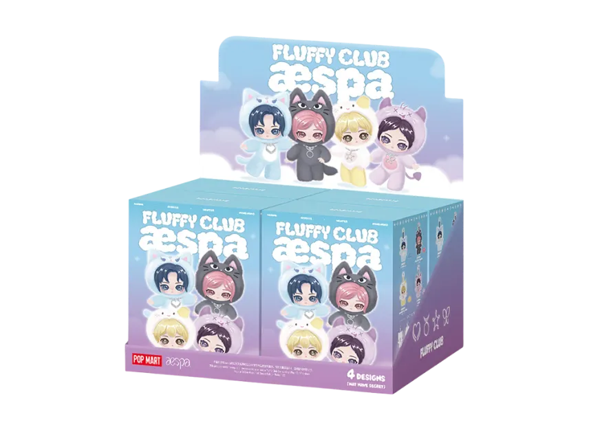 POP MART aespa Fluffy Club Series Vinyl Plush Doll Pendant [Assortment Box]