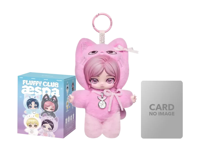 POP MART aespa Fluffy Club Series Vinyl Plush Doll Pendant Jelly GELBULNYANGI GISELLE VER. (Secret)
