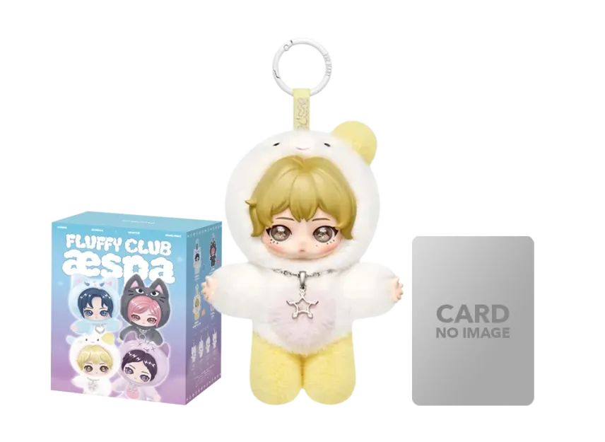 POP MART aespa Fluffy Club Series Vinyl Plush Doll Pendant Fluffy MUNGTAENGI WINTER VER.