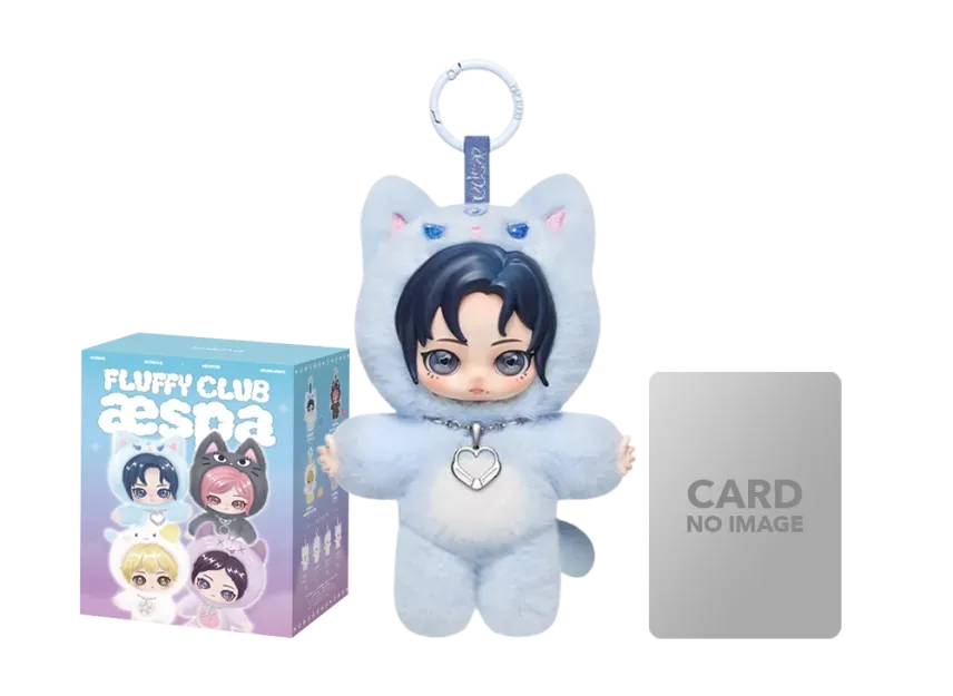 POP MART aespa Fluffy Club Series Vinyl Plush Doll Pendant Fluffy KARANGI KARINA VER.
