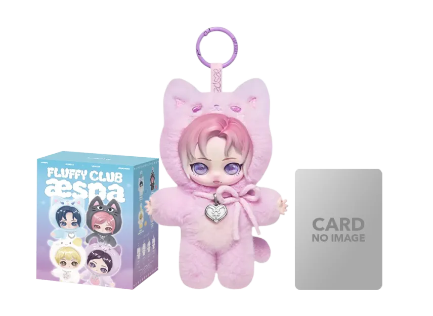 POP MART aespa Fluffy Club Series Vinyl Plush Doll Pendant Jelly KARANGI KARINA VER. (Secret)