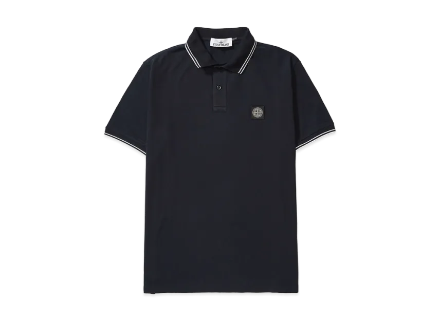 Stone Island Polo Shirt In Cotton With Logo 