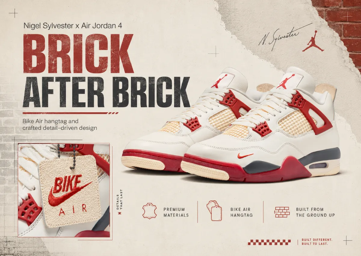 Nigel Sylvester × Nike Air Jordan 4 “Brick After Brick”[22nd May 2026]