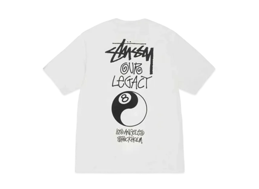 Stussy x Our Legacy Work Shop 8 Ball Yin Yang Pigment Dyed Tee 