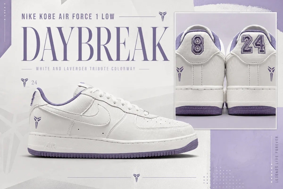 Latest Kobe Bryant × Nike Air Force 1 “Daybreak” [21st May 2026]