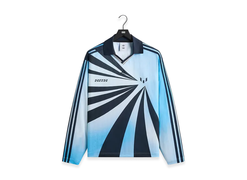 Kith x Lionel Messi x adidas Football Blue Goalkeeper Long Sleeve Tee 