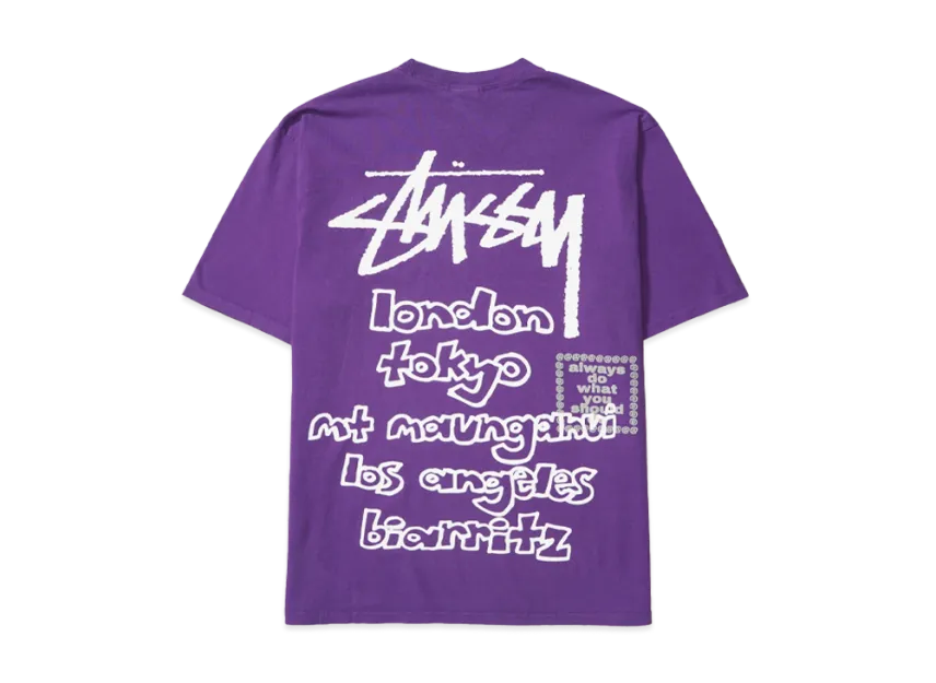 Stussy x Always Do What You Should Do World Tour Tee 