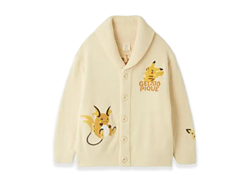 GELATO PIQUE x Pokemon Baby Moco Jacquard Shawl Cardigan 